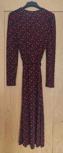 M&S Star Print Faux Wrap Midi Dress UK 6/8/10 - Picture 5 of 5