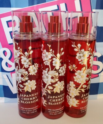 Bath Body Works 3 Japanese Cherry Blossom Fine Fragrance Mist Body