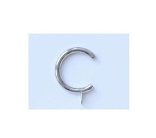  25mm-28mm Polished Chrome Metal Bay Window Passing Curtain Rings C Type x 10