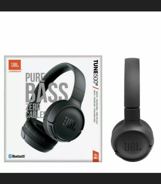 JBL Tune 500BT Bluetooth On-Ear Headphones - Black for sale online | eBay