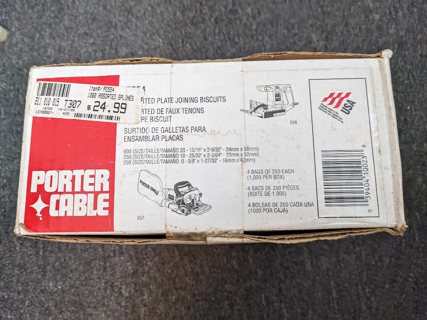 Porter Cable 556 Plate Joiner Biscuit New, original owner PLUS 1000