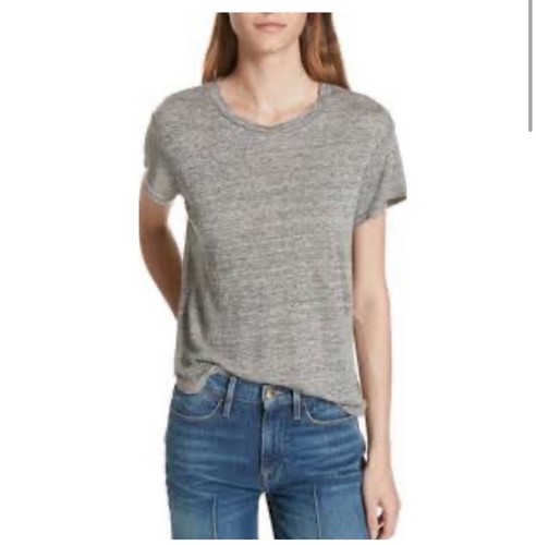 FRAME Classic Linen Tee in Grey. NWT. Size Small. Retail- $105 - 第 1/4 張圖片
