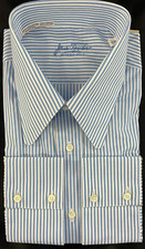 Jack Taylor Beverly Hills Blue Striped Long Sleeve Men's Dress Shirt Medium NWT