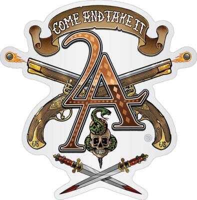 2nd Amendment Come And Take It 2A Vintage Tattoo 2nd Amendment White vinyl