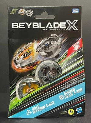 Hasbro Beyblade X Gale Wyvern 3-60T & Sword Dran 3-80B 2-Pack | eBay