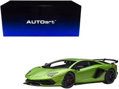 1/18 Lamborghini Aventador SVJ Verde Alceo Matt Green Metallic Model Car Autoart