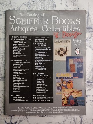 Schiffer Publishing Ltd. Spring 1997 Catalog Softcover Books Collectables Design