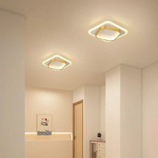 DINDALLED Modern LED Ceiling Light for Corridor Stairs Bedroom Bathroom, Round F
