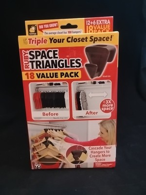 #ad 1 PIECE AS SEEN AS TV 18CT RUBY SPACE TRIANGLES NEW IN BOX $15.00