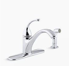 Kohler Forte Kitchen Faucet with Matching Sidespray in Polished Chrome 10412-CP