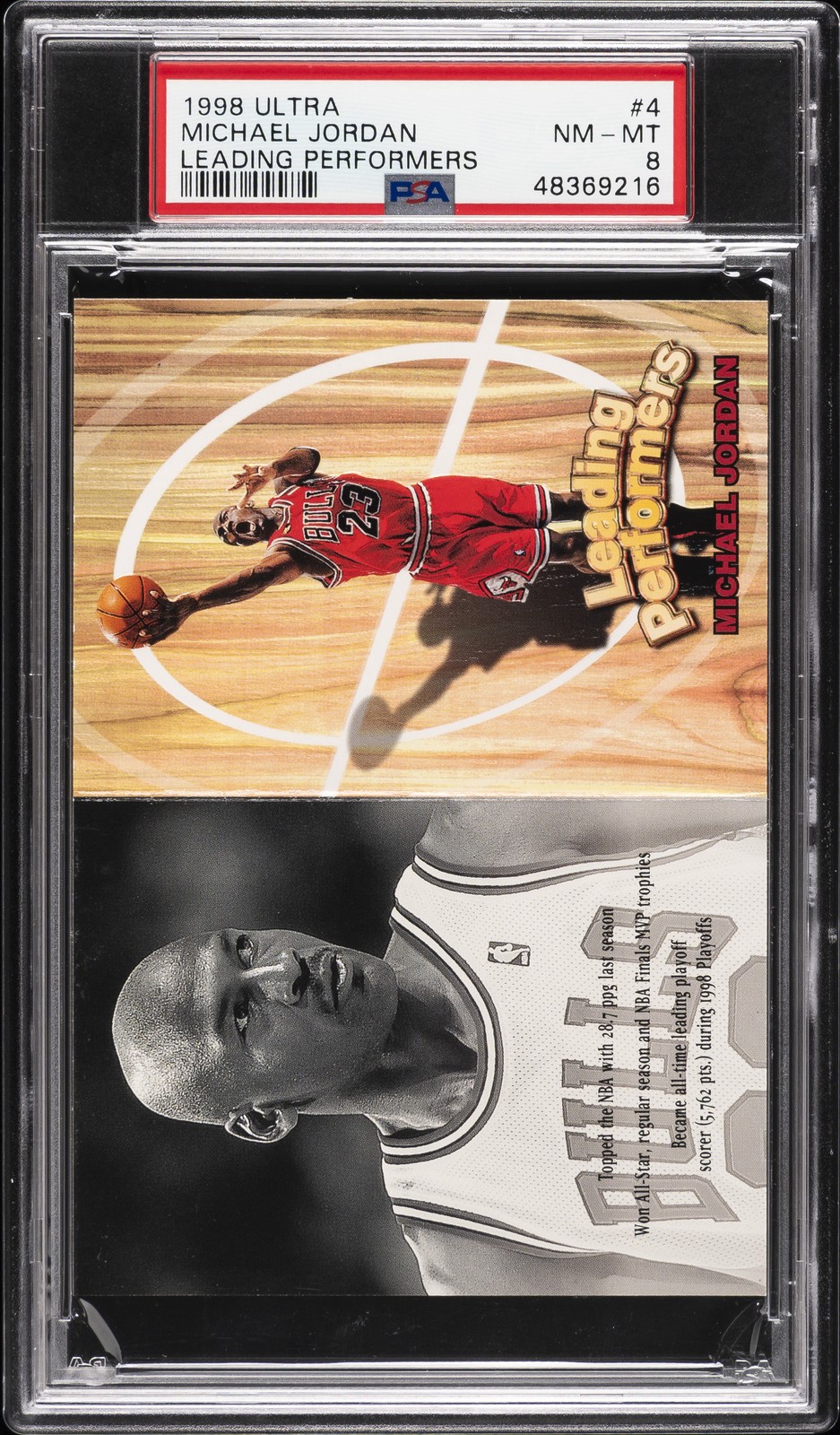1998 ULTRA LEADING PERFORMERS #4 MICHAEL JORDAN PSA 8