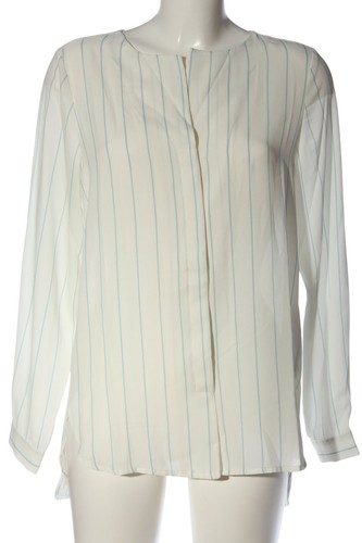 SELECTED FEMME Camicetta a maniche lunghe Donna Taglia IT 40 bianco-blu elegante