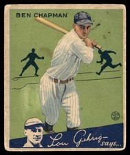 1934 Goudey Baseball Cards 10