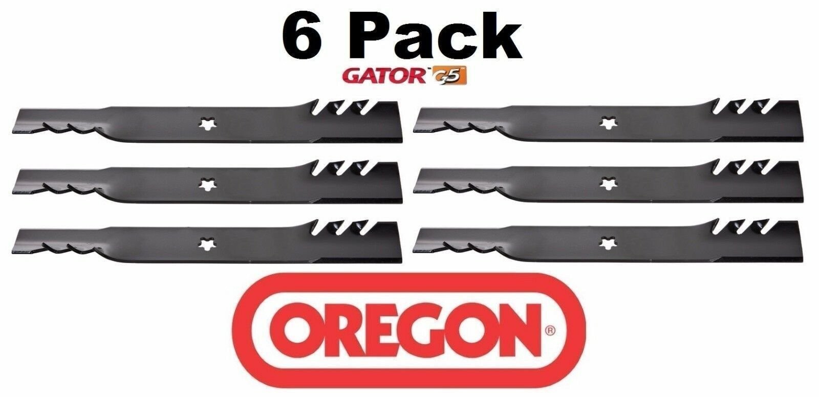 6 PK Oregon 596-370 G5 Gator Blade Fits Husqvarna 405380 532405380 777405380 46