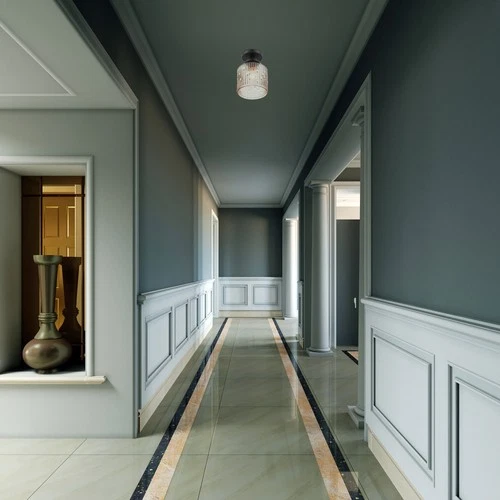 Designers Fountain D288M-SF Ele 8"W Semi-flush Drum Ceiling - Black - Picture 3 of 5