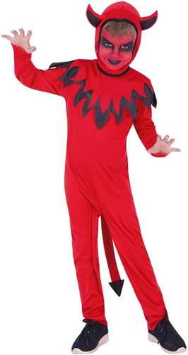 Rubies Costume Diavolo per Bambini E Ragazze, Con Coda E Cappuccio Attaccata, Li - Foto 11 di 12