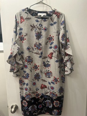 CUTE! Emma & Michele LARGE Floral Ruffle Mini Dress