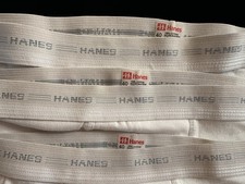 Lot of 3 Hanes VTG Briefs Men  s Underwear Size 40 White USA Made