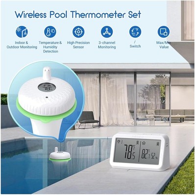 Waterproof Pool Thermometer with Indoor Monitor