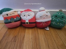 Squishmallows 5" Christmas Plush Set Santa, Mrs Clause, Jangle Elf & Leama...