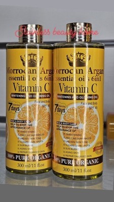 Marokkanisches Argan ätherische Öle 6 in 1 Vitamin C Whitening Glowing Oil LSF 45 