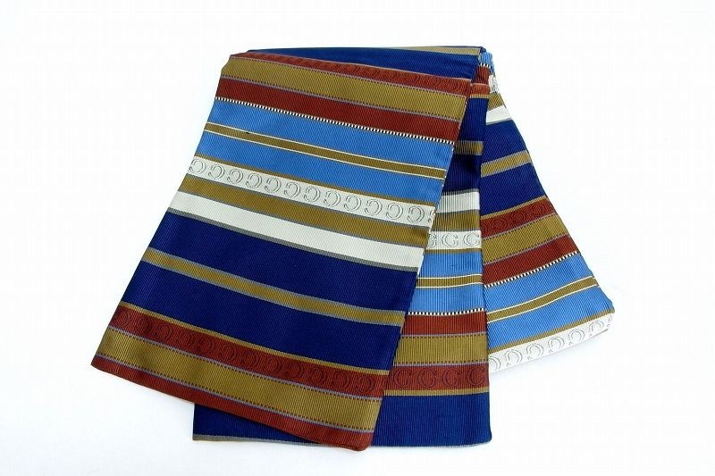 Gucci Sciarpa Rectangular Scarf Border Blue Multi… - image 1