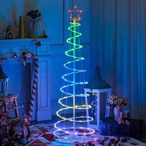 Artificial Christmas Tree Christmas Tree Lights LED Spiral Light Star Light - Picture 10 of 12