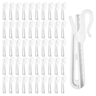 50 Pcs Adjustable Pinch Pleat Curtain Hooks Ratchet System Plastic Drapes