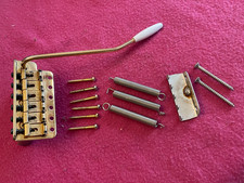 vintage 1992 Fender Stevie Ray Vaughan Strat LH gold tremolo bridge - complete