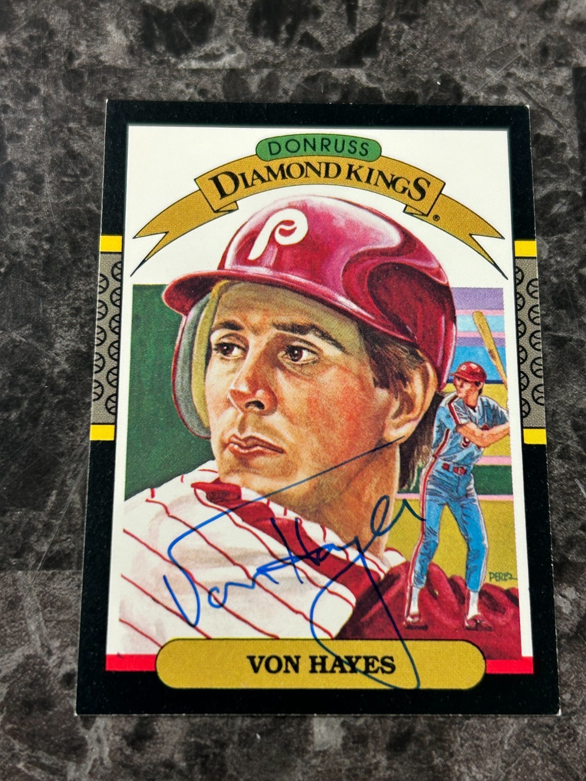 1987 Donruss #12 Von Hayes TTM Auto  @QR01