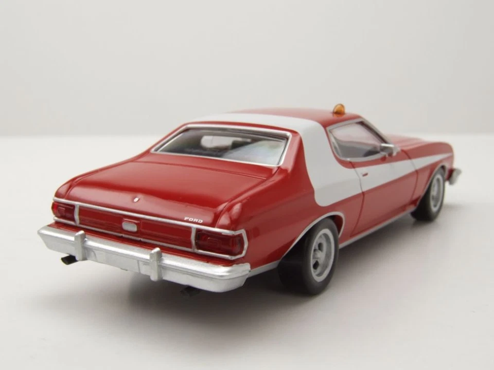Ford Gran Torino 1975 Rosso Bianco Starsky Hutch Modellino Auto 1:43 Norev - Immagine 2 di 4