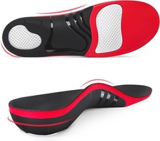 Plantar Fasciitis Insoles, 220 lbs High Arch Support Inserts for Men Women, Hea