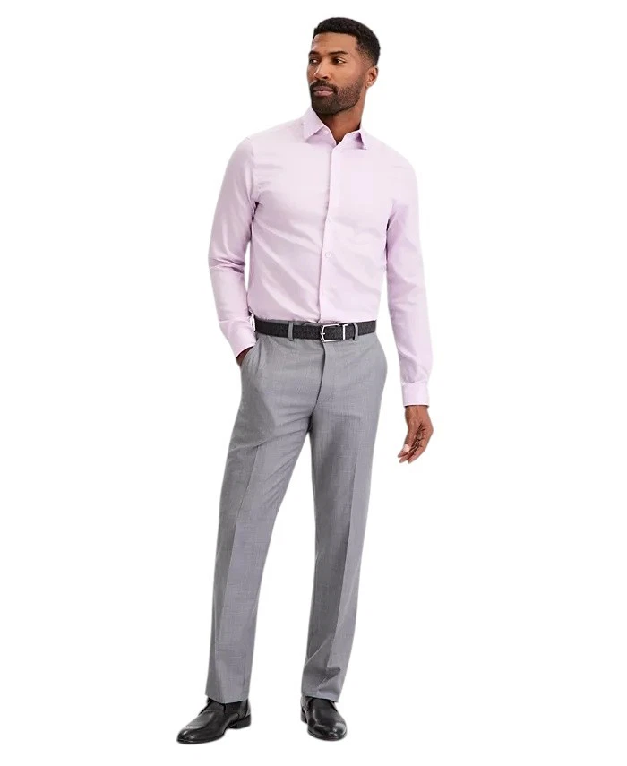 Michael Kors Mens Classic fit Dress Pants 40 / 32 Light Gray Solid