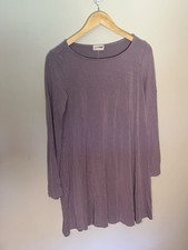 Vintage Sugar Snap Tunic Dress Womens Small Jersey Stretch purple USA Made