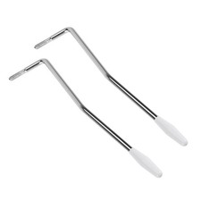 2Pcs Electric Guitar Tremolo Arm Thread with Durable Chrome Finish and White Tip