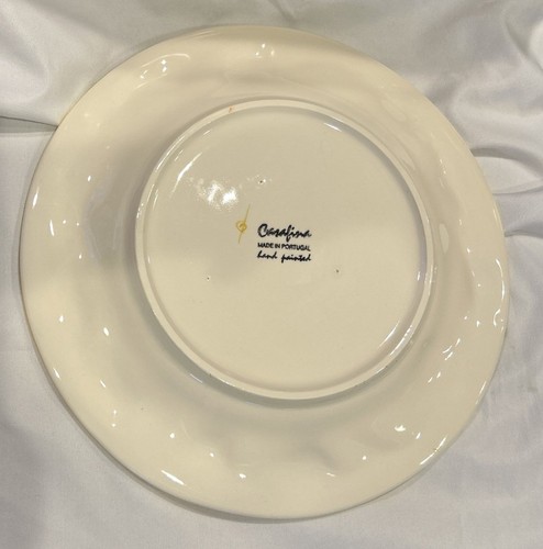 6 Casafina Hand-Painted Majolica Fruit Yellow Dinner Plates 10.5 Portugal READ - Picture 4 of 12