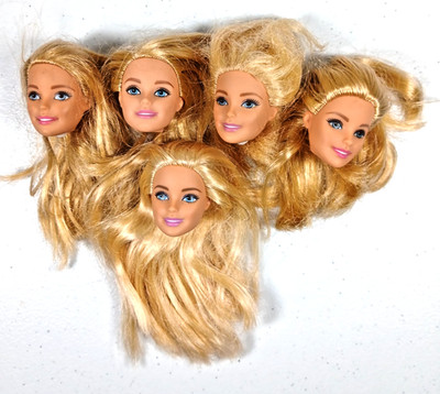 5 Barbie Doll Heads Millie Blonde Mattel OOAK Restyle Replacement Lot