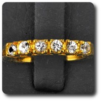 Mineralien Und Edelsteine. WeißEr Saphir Ring Silber 925 + 18 Karat Vergoldet