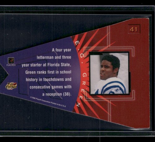 Playoff Contenders 1998 - Banderines fieltro púrpura #41 E.G. Green Indianapolis Colts - Imagen 2 de 2