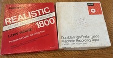 Lot 2 Reel to Reel Tapes 7  Realistic 1800  BASF 1200 Recorded Audio AS-IS