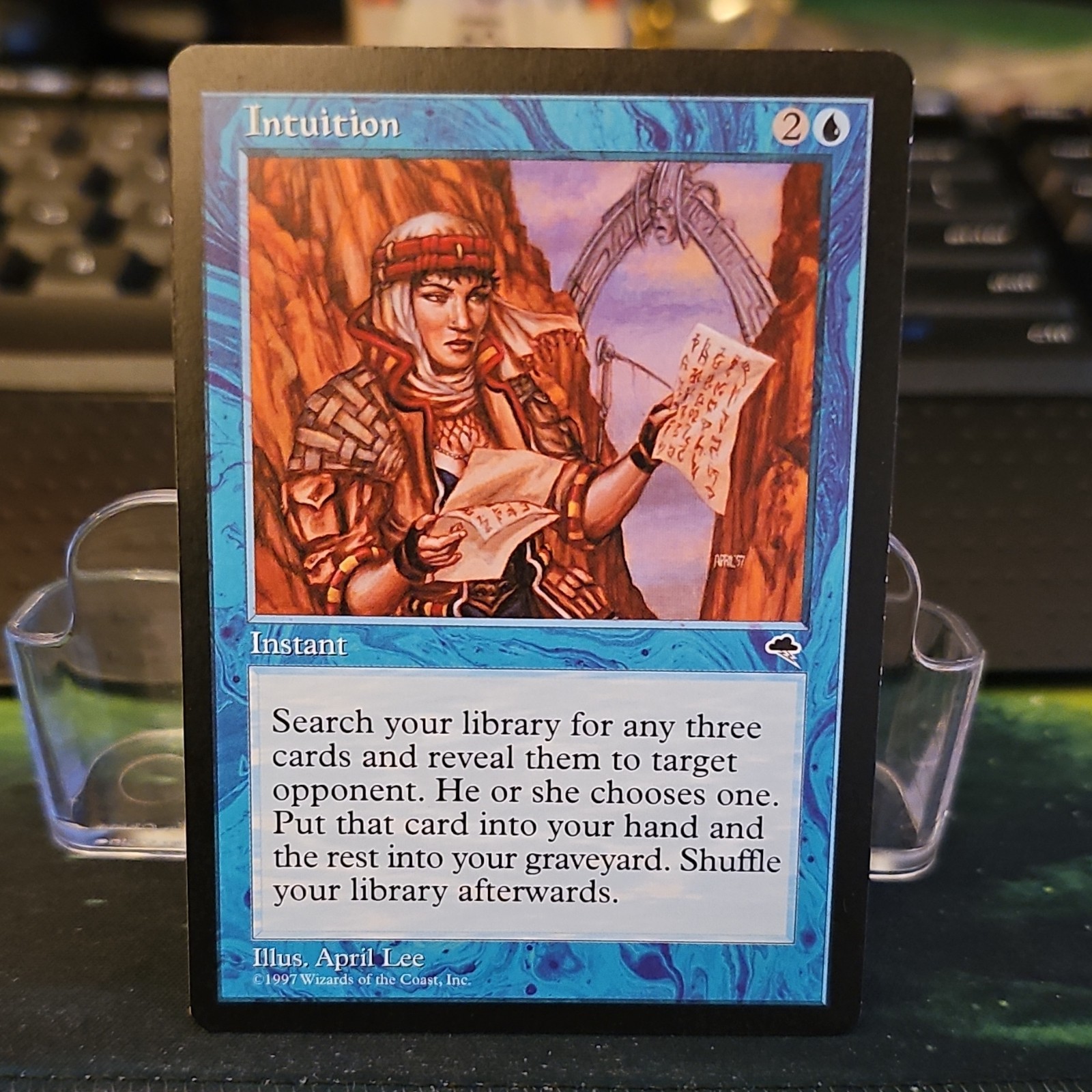 Wizards of the Coast Intuition Tempest 1997 Blue Rare Instant Regular English 70