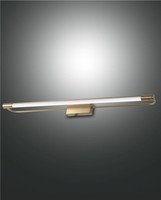 LED Wandleuchte Wohnzimmer Messing B:60 Cm IP44 3000 K 1580 Lm Wandlampe Bad
