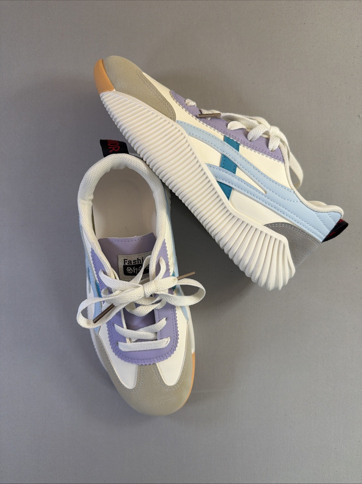 Women's 39(us 8) Lavender Blue Gray Italian Design Shoes