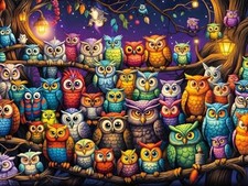 XIYOUVIGOR Diamond Painting Kits for Adults, Owl Family Animal Owl Family