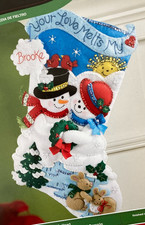 Bucilla Your Love Melts My Heart Christmas Stocking Kit OOP 18" Factory Direct