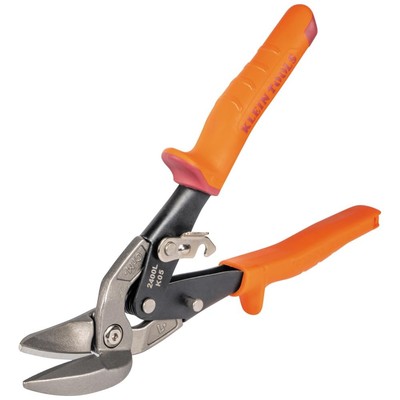 Klein Tools 2400L Left-Cutting Offset Snips, Aviation Tin One Size, Gray/Red 