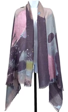LULLA COLLECTION by BINDYA Purple & Pink Abstract Pashmina Scarf Shawl Viscose