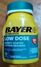 Bayer Aspirin Regimen Low Dose 81 mg Enteric Coated Tablet - 300 Count