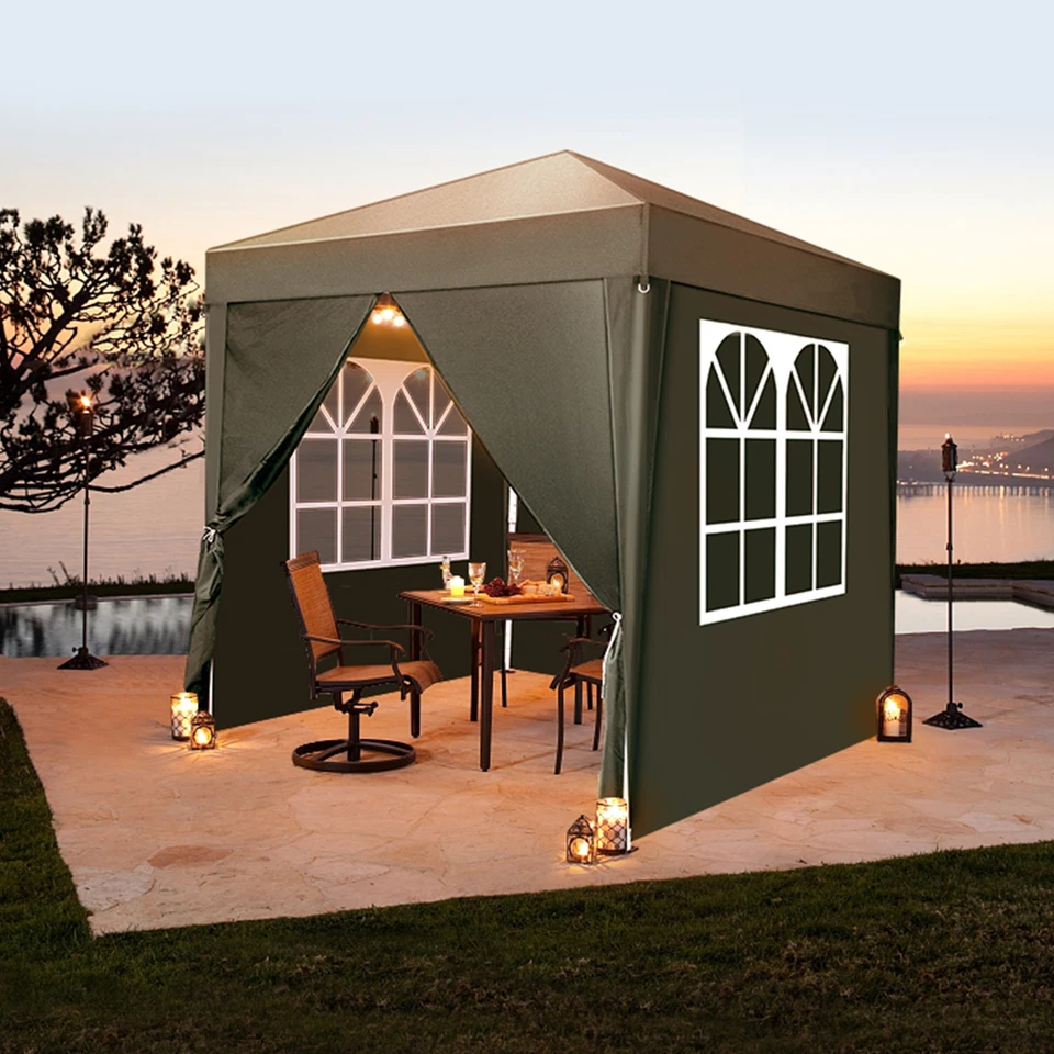 2x2m Faltpavillon Pavillon UV Gartenzelt Partyzelt Stabil Faltbar Wasserdicht DE - Bild 2 von 4