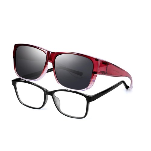 Polarized UV400 Protection Over Glasses Sunglasses Women Men to Wear Over Pre...